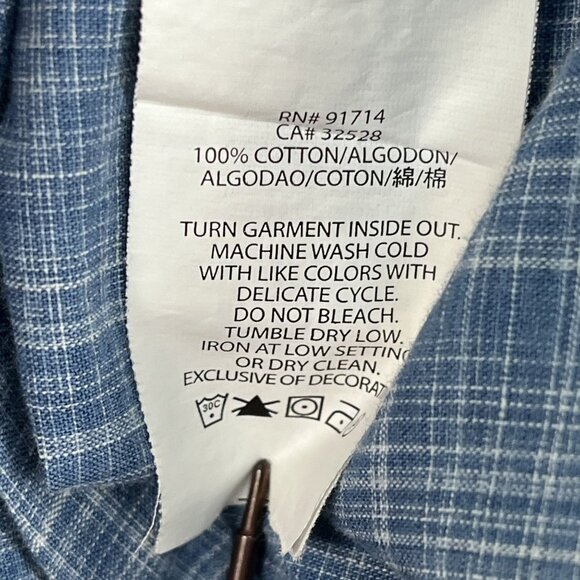 Armani Exchange Button Down Shirt Mens Medium 100% Cotton Luxury - Picture 3 of 6